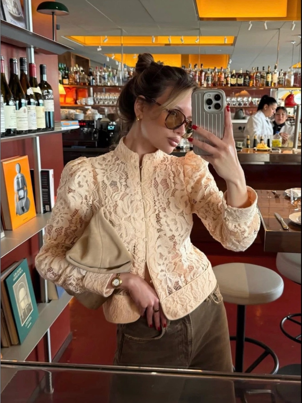 Zara ZW COLLECTION LACE BLAZER